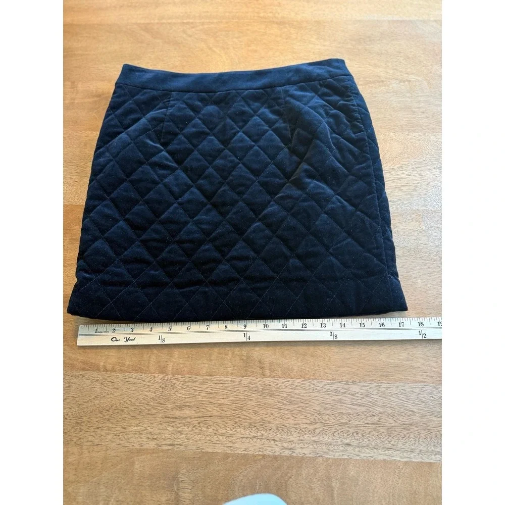 FRAME Quilted Velvet Mini‎ Skirt Noir Black Diamond Stitch edgy Womens 8